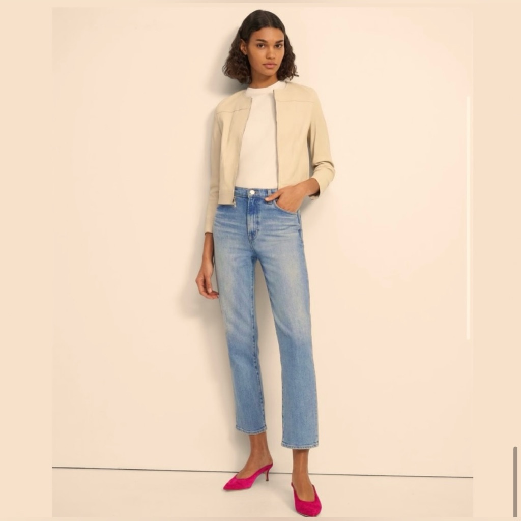 Theory Linen Moto Jacket, Small